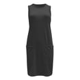 thumbnail image 5 of Dresses for Women Summer Crew Neck Sleeveless Dress Casual Beach Cotton Workout Sport Tennis Athletic Mini Dress with Pockets, 5 of 6
