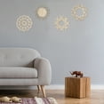 thumbnail image 3 of Mandala Wooden Wall Art Set of 4, Bohemian Folk Curling Royal Ornaments, Birch Wood Plywood Rustic Wall Art Accent for Hallway Bedroom Living Room and Offices, 11.4" X 11.4" X 0.1", by Ambesonne, 3 of 4