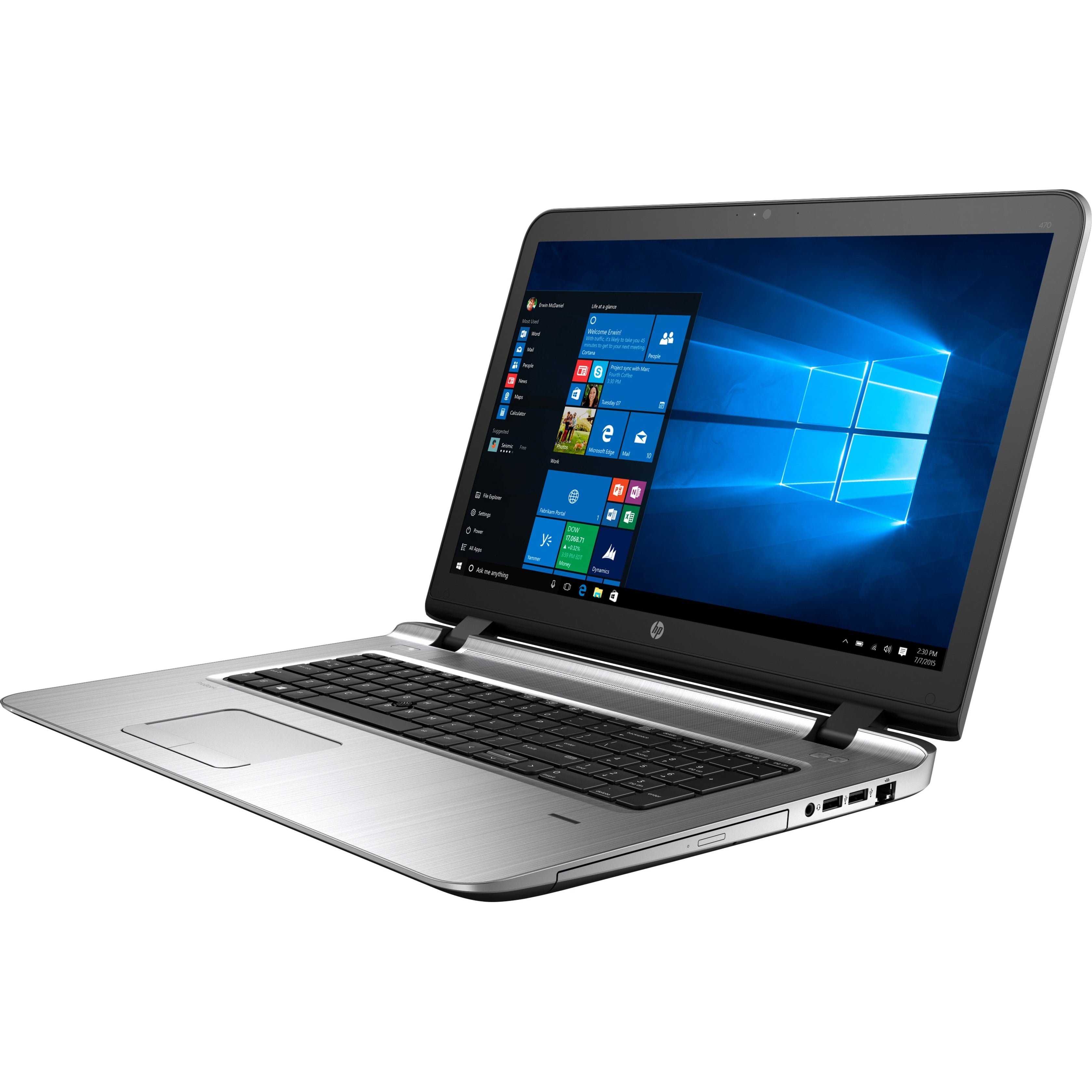 HP ProBook 17 3 Laptop Intel Core i5 i5 6200U 8GB RAM 500GB HD DVD  