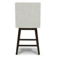 thumbnail image 5 of CHITA 26 inch Upholstered Swivel Fabric Counter Bar Stools with Back & Wood Legs Set of 2, Ivory White, 5 of 11