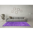 thumbnail image 3 of Ahgly Company Indoor Round Oriental Purple Industrial Area Rugs, 7' Round, 3 of 4
