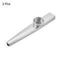 thumbnail image 3 of Uxcell Kazoo Musical Instrument Aluminum Alloy Silver with Flute Diaphragm 2 Pack, 3 of 7