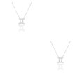 thumbnail image 2 of sweethay Ins Twelve Zodiac Sign Retro Amistad Collar Ins Delicado Antióxido Colgante Accesorio de Moda Géminis Plata Type2 NO2, 2 of 6