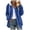 Blue, variant on AOOCHASLIY Women's Blouse Fashion Women Zipper V-Neck Pullover Tops Long Sleeve Hooded Blouse Sweatshirt