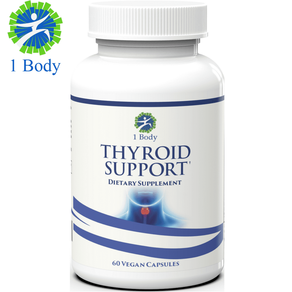 1 Body Thyroid Support Iodine Supplement Vegetarian & NonGMO Capsules