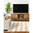 thumbnail image 4 of Unique Loom Chindi Rag Collection Area Rug - Striped (9' x 12' 2" Rectangle Beige/Ivory), 4 of 7