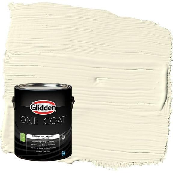 Glidden One Coat Lotus Flower / Yellow Semi-Gloss Interior Paint with Primer, 1 Gallon