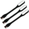 thumbnail image 2 of 3Pack Mini USB LED Light Lamp, USB Light for Laptop Computer Keyboard, Flexible Reading Light, USB Powered LED Light, Portable USB Laptop Light Black, 2 of 7