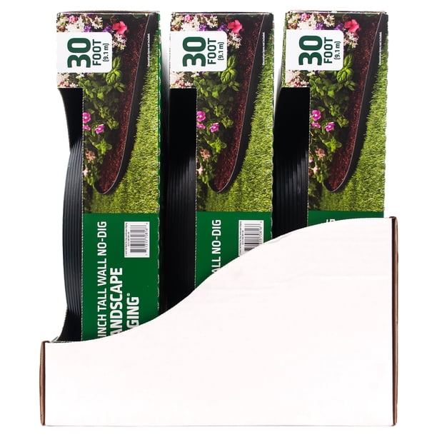Expert Gardener 2-inch Tall Wall No-Dig Landscape Edging, 30-ft