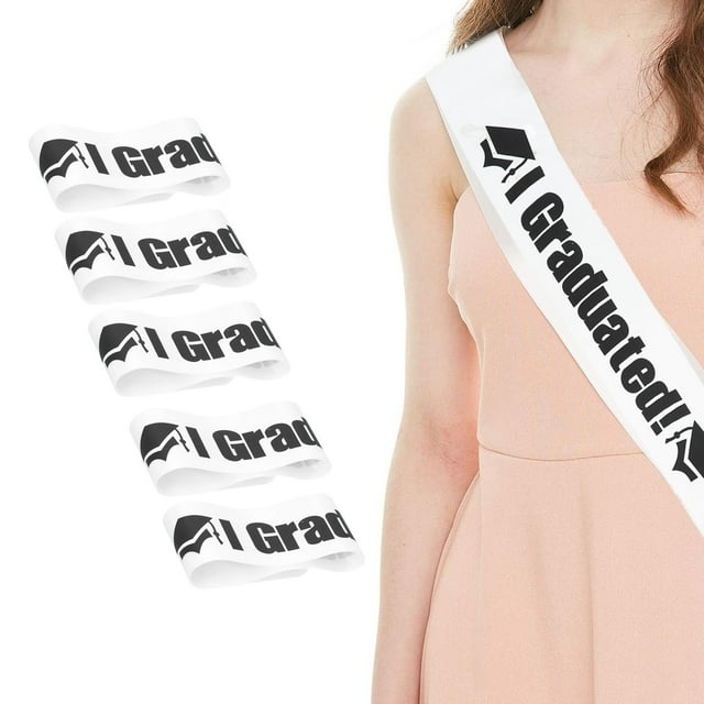 Paquete de 5 Bandas Unisex para Decoración de Graduación Estola de Satén para Fiesta de Graduación Estola de Graduación para la Escuela ANGGREK Otros