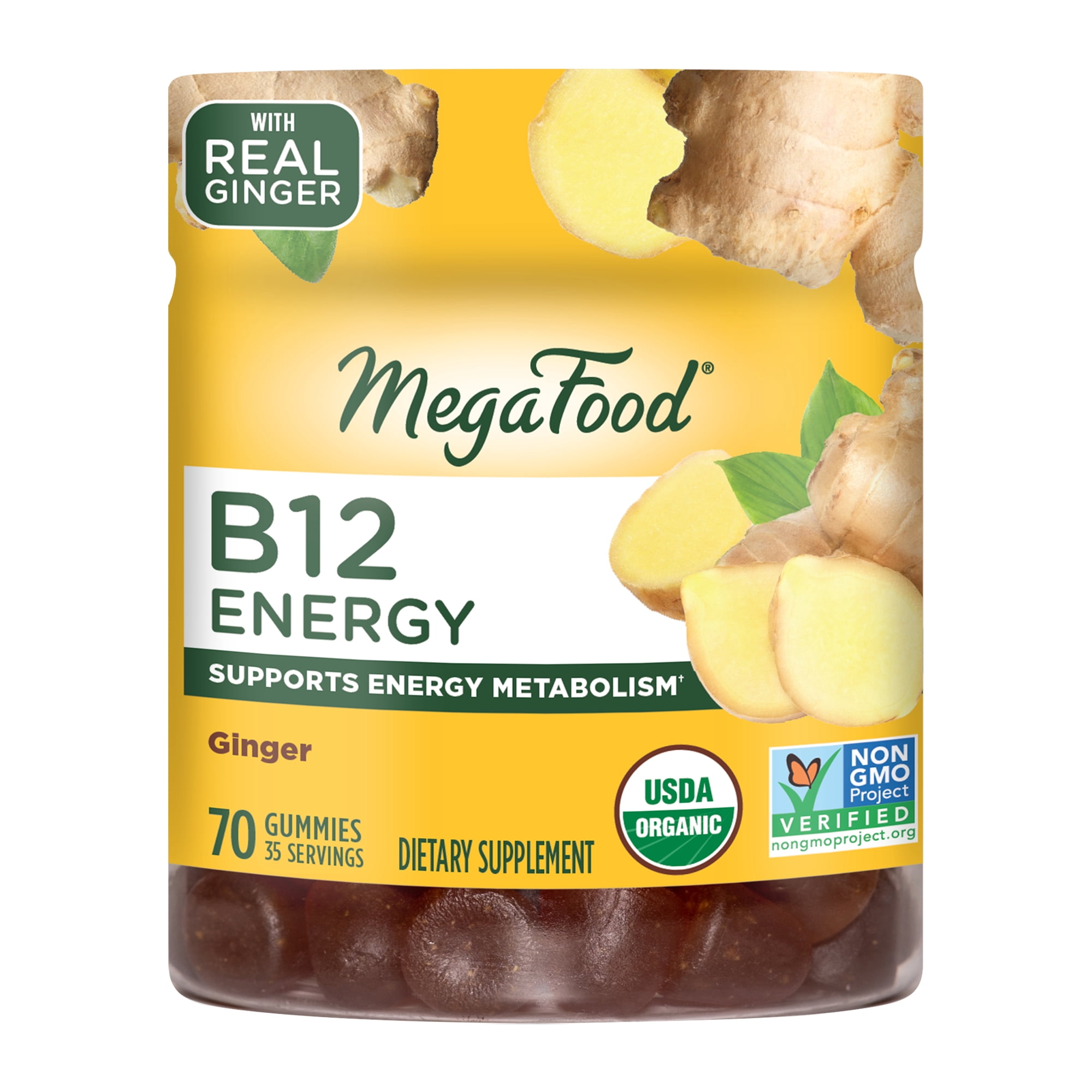MegaFood B12 Energy Gummies Supports Energy Metabolism with Real