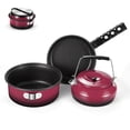 thumbnail image 2 of Utensilios de cocina para acampar Odoland, 5 unidades, antiadherentes, rojos, ligeros, 2 of 8
