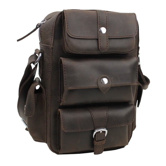 Vagarant Traveler Insect Style Cowhide Leather Messenger Bag LM12.DB