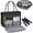 Black, variant on RAINSMORE Teacher Tote Bag 15.6 inch Laptop Bag for Women College Laptop Briefcase for Work Office Nurse Bag Professional Computer Messenger with Insulated Pocket,Dark Green