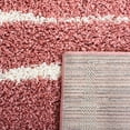 thumbnail image 6 of SAFAVIEH Venus Sophie Striped Shag Area Rug, Pink/Ivory, 5'3" x 7'6", 6 of 8