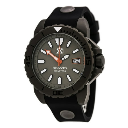 5001 Men's 5000 Series Grey Dial Black Silicone Strap Dive (Best Watches Under 5000 Dollars)