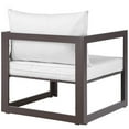 thumbnail image 3 of LexMod Fortuna Fauteuil de Patio Extérieur, Brun Blanc'), 3 of 3