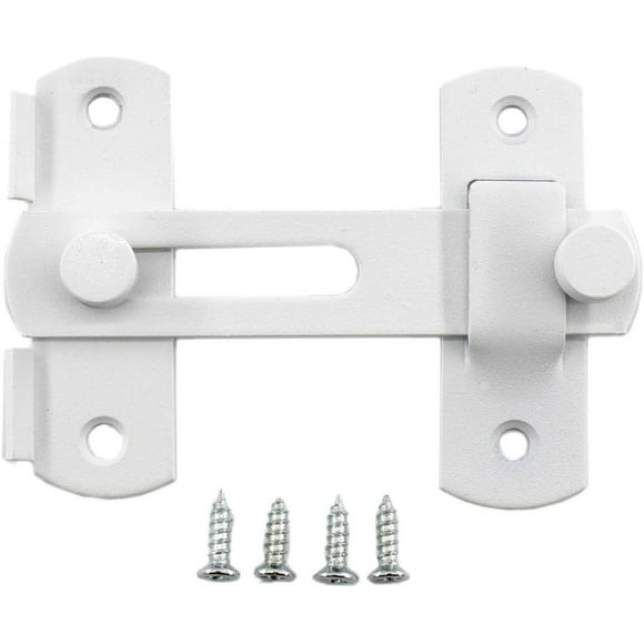 shiyou-Stainless Steel Flip Latch Gate Latches Barn Door Latch Sliding Door Latch Safety Door Bolt Latch Lock for Pet Door Barn Door French Door (White)