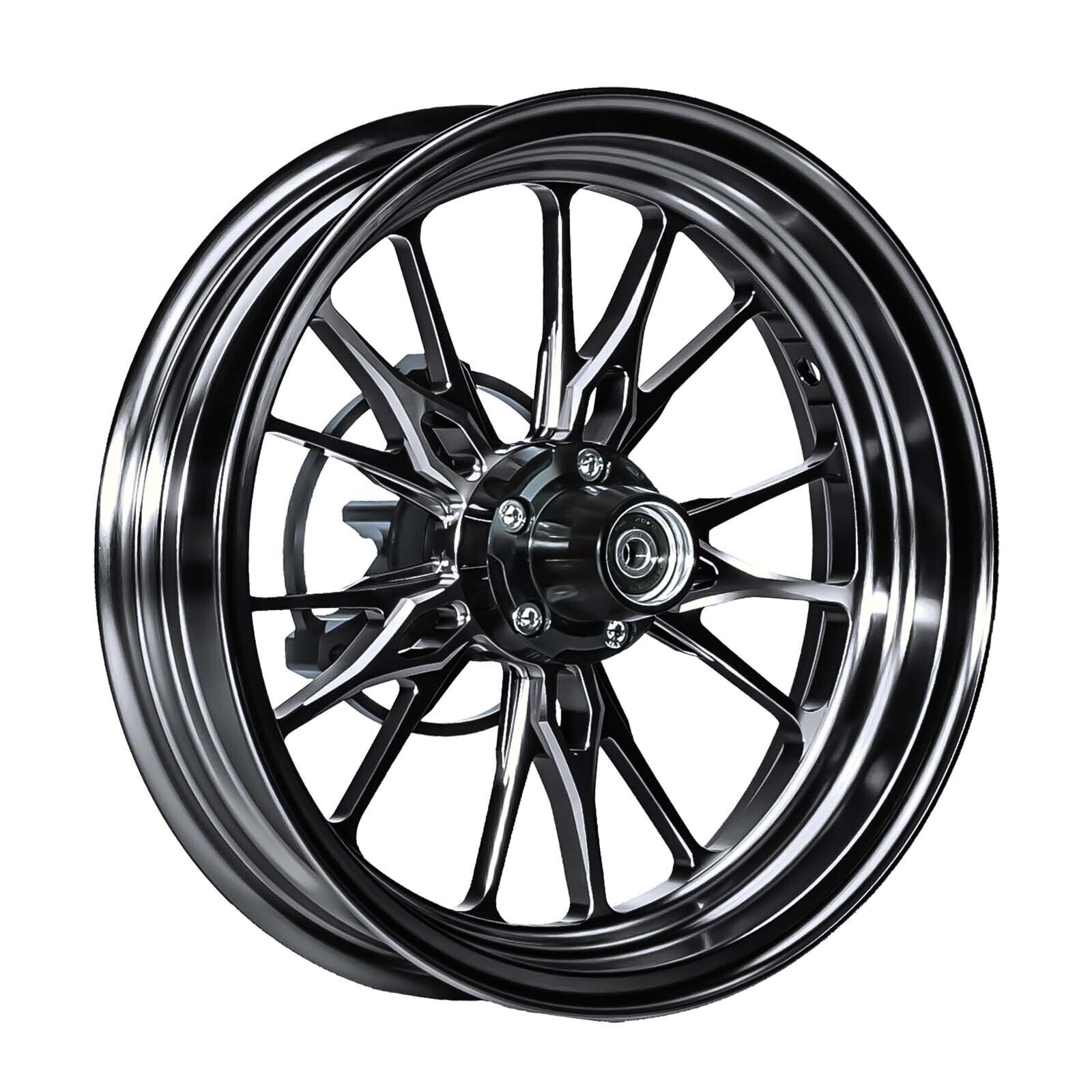 Forged Aluminum Alloy Rims Wheels for Yamaha Zuma 125 2022 - 2024 - Black Color