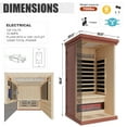 thumbnail image 4 of MEISSALIVVE Full Spectrum Infrared Sauna，1 Person Home Sauna， Red Cedar Indoor Spa Sauna with Resonance Speaker and Tempered Glass, 4 of 10