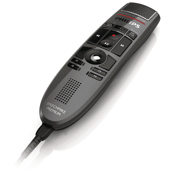Philips Microphone de Dictée USB Haut de Gamme SpeechMike (Bouton Poussoir)