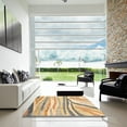 thumbnail image 6 of Ahgly Company Indoor Square Abstract Yellow Abstract Area Rugs, 5' Square, 6 of 6
