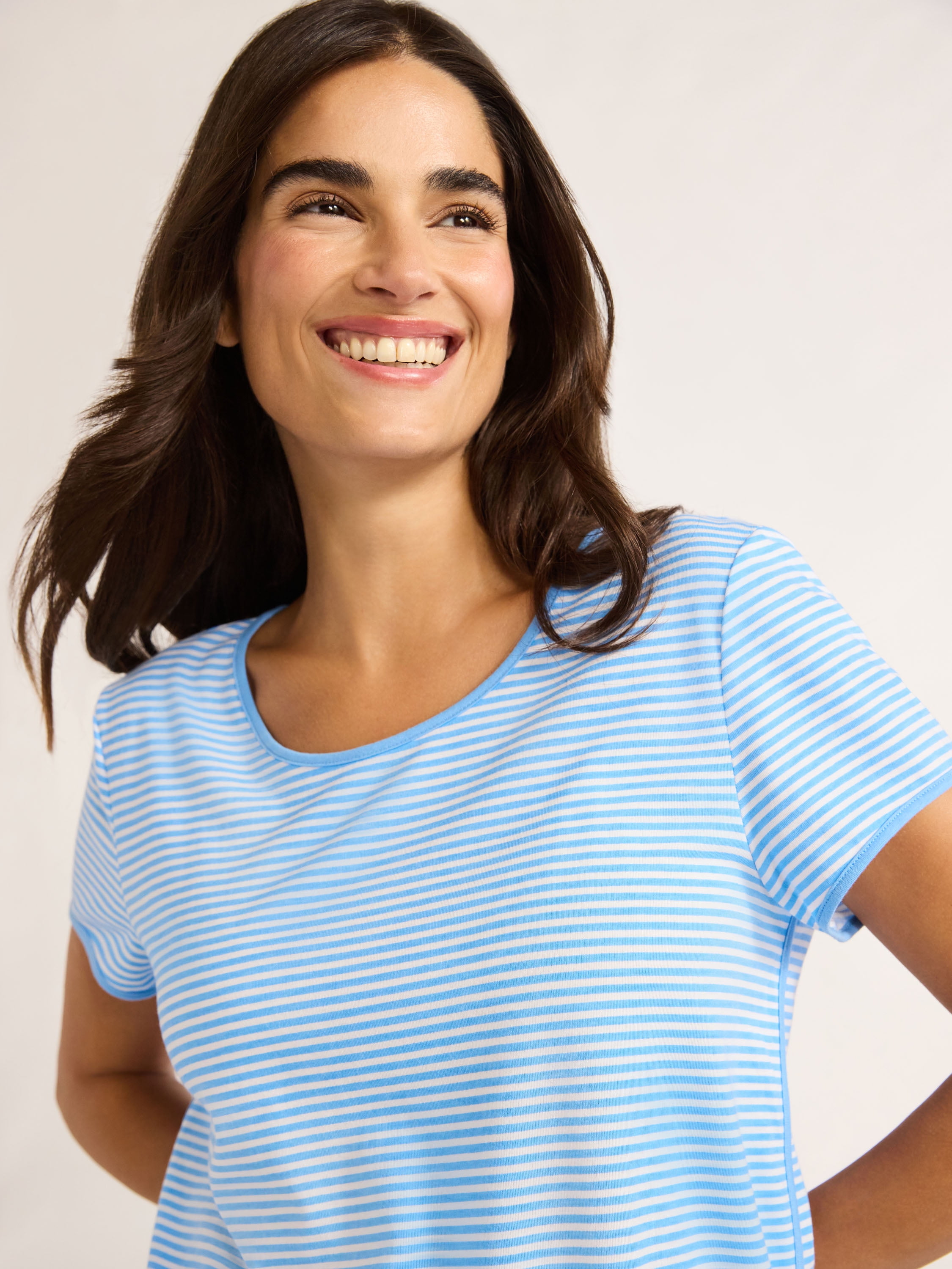 Joyspun Women's and Women’s Plus Lightweight Sleep Tee and Pants Set, 2-Piece, Sizes XS to 3X