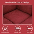 thumbnail image 6 of DOMETOUR Storage Ottoman for Sectional Couch L Shaped Sofa Set For Living Room, 5 Seat Flannel Modular Sectional Sofa, Only 1 PC Storage Ottoman Red, 6 of 7