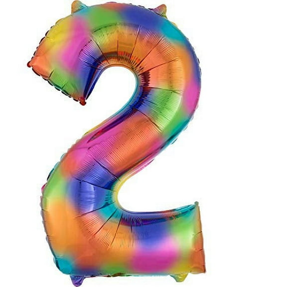 34" NUMBER 2 RAINBOW SPLASH-PKG