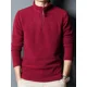 thumbnail image 3 of Sudadera de manga larga con media cremallera y otoño para hombre, jersey de cuello alto de forro polar, ropa de calle Y2K de color sólido, 3 of 5