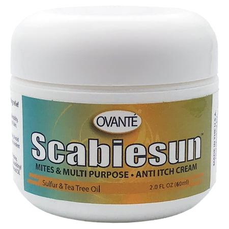 Ovante Scabiesun Anti-Itch Cream for Skin Itching  Rushes from Bug  Mite  Insect Bites - 2 oz