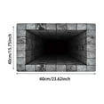 thumbnail image 3 of Hearth & Gear 3D Visual Optical All Weather Doormat Diatomite Bath Mat Super Absorbent Non Floor Rug 3D Rug，Easy Clean Living Room Kitchen Entrance Striped Blanket Blanket Throws for Couch Living Room, 3 of 7