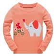 thumbnail image 2 of Popshion Toddler Baby Girls Elephant Cotton Sleepwear Long Sleeve 2-Piece Pajamas Set, Size 3T, 2 of 7