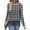 Black, variant on Women's Graphic T-Shirts Plaid Printed Long Sleeve Shirt Crew Neck Casual Tunic Tops with Leggings