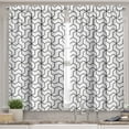 thumbnail image 2 of Ambesonne Black and White Valance & Curtain, Geometric Motif, 55"x24", Black White, 2 of 6