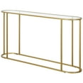thumbnail image 3 of Evelyn&Zoe Erikson 54" Wide Rectangular Console Table, Brass, 3 of 5