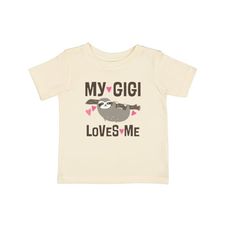

Inktastic My Gigi Loves Me Sloth Gift Baby Girl T-Shirt