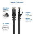 thumbnail image 4 of Cable Matters Snagless Cat6 Ethernet Cable (Cat6 Cable / Cat 6 Cable) in Black 30 Feet - Available 1FT - 150FT in Length, 4 of 7