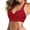 Red, variant on Chiccall Women Bikini Top Halter Solid Color Bathing Suit Top Push Up Swim Top Padded Swimsuit Top Only on Clearance