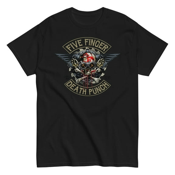 Five Finger Death Punch - Crossbones Unisex T-Shirt - Black - Small