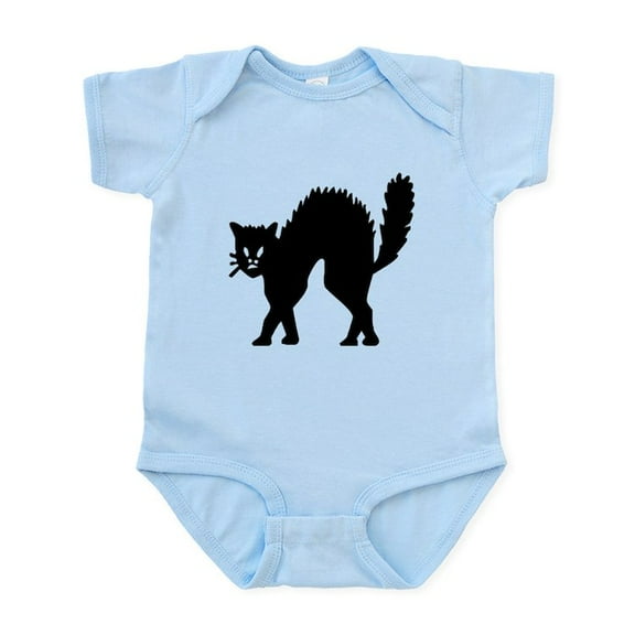 CafePress - Vintage Black Halloween Kitty Infant Bodysuit - Baby Light Bodysuit, Size Newborn - 24 Months