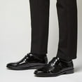 thumbnail image 2 of Men's Dress Shoes Gradient Stripes Business Oxford Shoes Modern Formal Casual Tuxedo Leather Lace Up Mens, 2 of 7