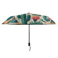 thumbnail image 2 of Compact Sun Umbrella Windproof Travel Umbrellas for Rain Strong Portable UV Protection Cactus and Desert Flower, 2 of 8