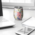 thumbnail image 3 of Modern 12oz Stainless Steel Insulated Wine Tumbler with Lid and Straw – Double Wall Vacuum Mug for Hot & Cold Drinks, 304 Steel Interior, Sweat-Free Design, 3 of 5