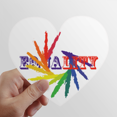 thumbnail image 1 of EsES Arco Iris diferencial abierto Calcomanías cardíacas,calcomanías para equipaje, 1 of 3