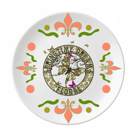 

Circle Letter Spring Flower Ceramics Plate Tableware Dinner Dish
