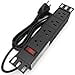thumbnail image 3 of Unité de Distribution d'Alimentation 10 Pouces Rack PDU - 1U (4 Prises) 10 Pouces pour Mini Racks avec Protection (110V/15A Câble 6 Pieds) Support de Rack Réseau (Support Mural, Bureau Ou Serveur) Tupavco TP1713, 3 of 5