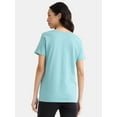 thumbnail image 3 of Time and Tru Women's Cotton Crewneck Tee with Short Sleeves, Size XS-XXXL, 3 of 5