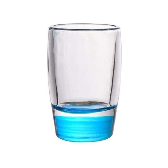 Colored Base Shot Glass, 1.5 Oz Clear Heavy Base Glasses for Whiskey, Tequila, Vodka, Spirits & Liquors