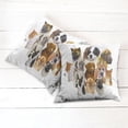 thumbnail image 6 of Ambesonne Dog Lover Throw Pillow Cover 2 Pack, Portraits Breeds, 20", Multicolor, 6 of 7